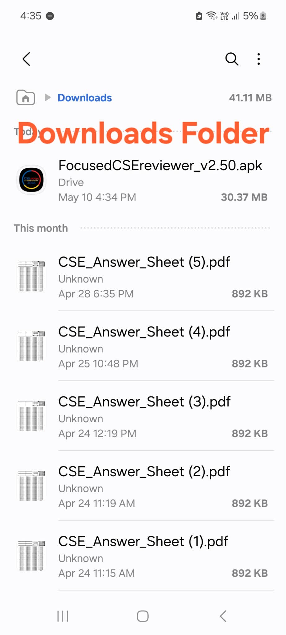Downloads Folder