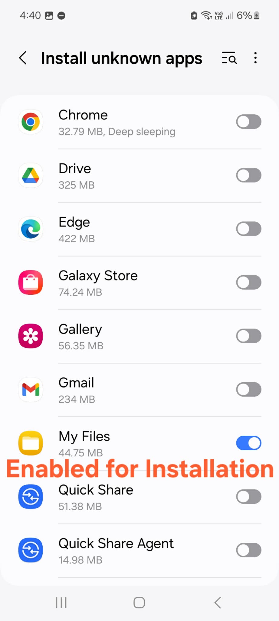 Enabled for Installation